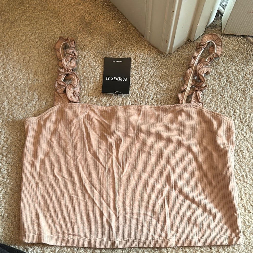 Forever 21 Ruffled Sleeveless Tank Top